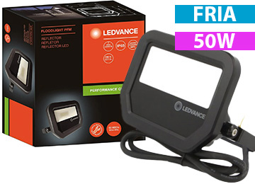 ddr-tp-12738 Reflector Led Osram Ledvance Floodlight Negro 50w 850 Luz Blanca Equivalencia 400w 220v 5000k 5000 Lumens Ip65