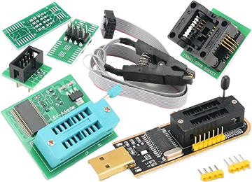 Programador Usb Ch341a Pinza Cable Bios Eeprom 24 25 Soic8 Sop8 Incluye Placa Adaptador 1.8v