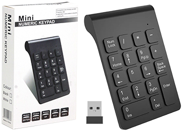Teclado Numerico N-k01s 2.4ghz Usb 1xaaa Win Xp 7 8 10 Linux Inalambrico 1 Pila Aaa No Incluida
