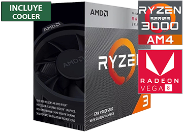 Procesador Amd Ryzen 3 3200g 3.6ghz A 4.0ghz 4 Nucleos 4 Hilos 8 Gpu 6mb De Cache Vega Graphics 8 Am4