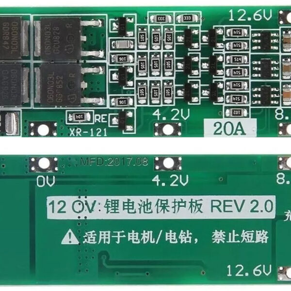 Modulo De Carga Bms Para 3 Celdas Litio Lipo En Serie 11.1-12.6v 15a