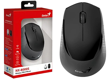 Mouse Genius Nx-8000s 1200dpi Incluye Pila Aa Negro Inalambrico
