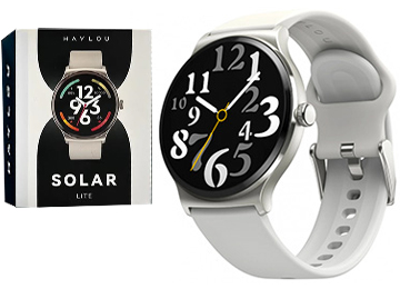 Smartwatch Haylou Solar Lite Sensor Cardiaco Sueno Estres Oxigeno En Sangre Ip68 100 Modos Deportivos 300mah Bluetooth 5.3 Pantalla 1.38 Pulgadas Plateado