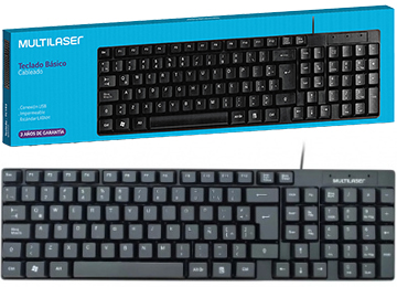 Teclado Multilaser Tc501 Con Cable Usb 1.2mts Negro