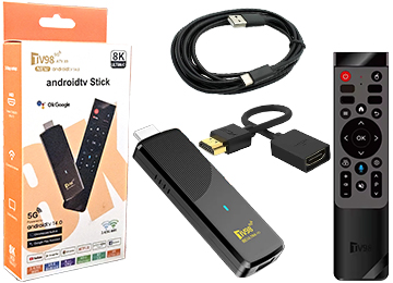 Reproductor Multimedia Tv98 Atv X7 Rk3518 2gb 16gb 1080p 1xusb Dualband Bluetooth 5.0 Android 14 Remoto Con Voz Usa 2xaaa No Incuidas- Funciona Con Usb Del Tv