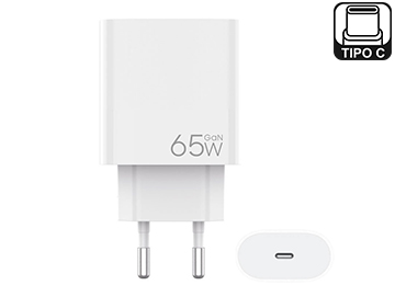 Cargador 220v 5v 9v 12v 15v 20v Usb Tipo C H 65w Pd65w Carga Rapida Patas Redondas No Incluye Cable En Caja Blanca