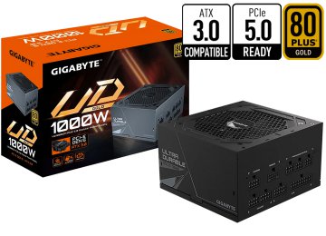 Fuente Gigabyte 1000w Ud1000gm Pg5 80 Gold Plus Modular V2 Pci-e Gen 5.1 Atx 3.1 +12v 83.3a 1x24pines 2x8pinescpu(4+4) 1x16pin(12vhpwr) 4x8pinespcie(6+2) 8xsata 3xmolex 1xfloppy Negra