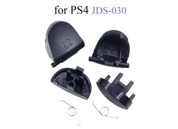 Boton Plastico Gatillos Bumper Ps4 R1 L1 R2 L2 Con Resorte Jdm-030 Negro