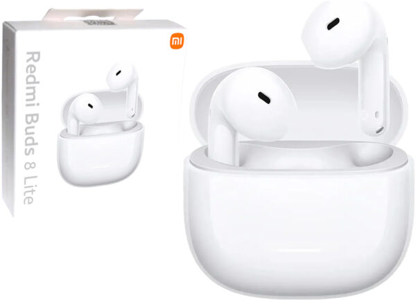Auricular In Ear Xiaomi Redmi Buds 8 Lite Bluetooth 5.4 Manos Libres Dual Microfono Auricular 45mah Base 475mah Carga Con Cable Tipo C No Incluye Cable Carga Original Blanco