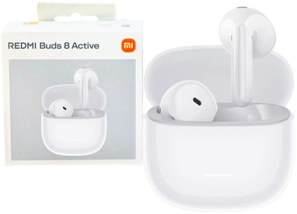 Auricular In Ear Xiaomi Redmi Buds 8 Active Manos Libres Bateria Base 500mah Bateria Auricular 70mah Bluetooth 5.4 Carga Con Cable Usb Tipo C No Incluido Original Blanco