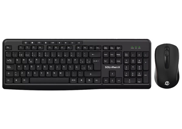 Kit Teclado + Mouse Solarmax Kmc2300b 2.4ghz Teclado 113 Teclas Lleva 1xaaa Mouse 800 1000 1200dpi 1xaa No Incluidas Inalambrico