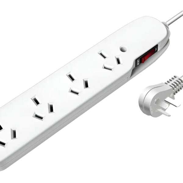 ddr-tp-21826 Zapatilla De Corriente 220v 4 Bocas Kelyx Cable 1.5mts Hasta 10a 2200w Ip20 Corta Corriente En Bolsa