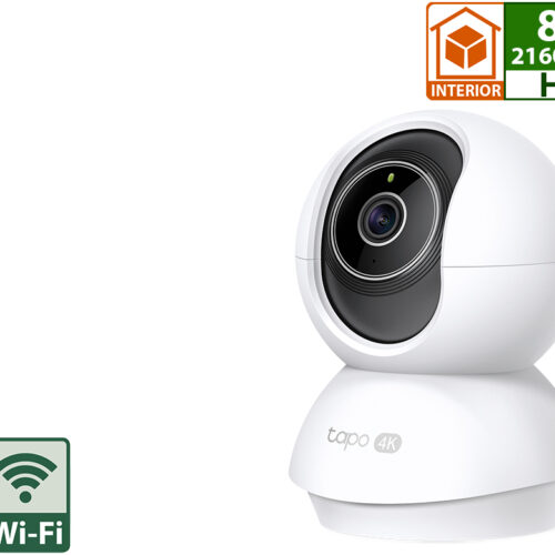 Camara IP TP-LINK Tapo C250 4K 8MP H264 WIFI Vision Nocturna 360 Grados Control Ptz Microsd Hasta 512GB Auto Zoom Deteccion Persona Mascota Vehiculo Llanto Bebe Sirena 96DB Interior - App Tapo