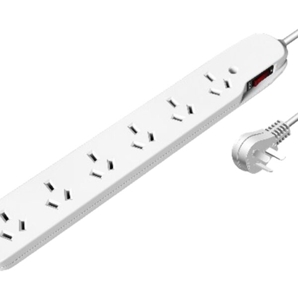 ddr-tp-21832 Zapatilla De Corriente 220v 6 Bocas Kelyx Sl9109 Cable 1.5mts Hasta 10a 2200w Ip20 Corta Corriente En Bolsa