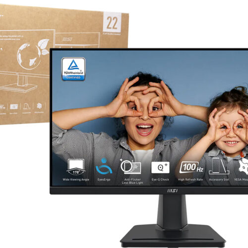 Monitor Msi 22 Pro MP225V EPE0 1xHDMI 1xVGA 100HZ 1920X1080 1MS 21.45 Pulgadas Incluye Cable De Tension Y Cable HDMI