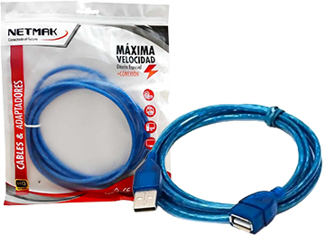 Cable Usb Extension Alargue 3 Mts - Cable Usb M A Usb H En Bolsa