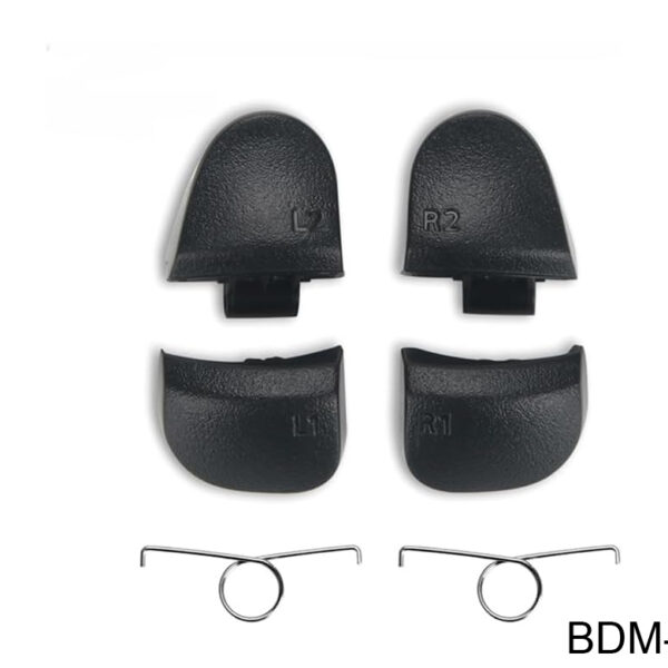 Boton Plastico Gatillos Bumper Ps5 V3 R1 L1 R2 L2 Con Resorte Bdm-030 Negro