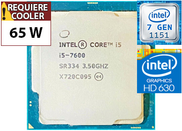 Procesador Intel Kaby Lake I5-7600 4.1ghz 4 Nucleos 4 Hilos 6mb Cache Intel Hd630 65w 1151 - Outlet - Usado - Oem - Sin Caja Ni Cooler Ventilador