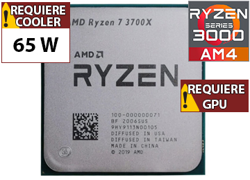 Procesador Amd Ryzen 7 3700x 3.6ghz 8 Nucleos 16 Hilos 32mb Cache 65w Am4 - No Trae Video Integrado - Outlet - Usado - Oem - Sin Caja Ni Cooler Ventilador