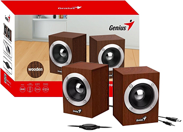 ddr-tp-16163 Parlantes Genius Sp-hf280 Usb 6w Wood Madera