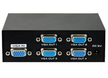 Splitter VGA 4 Puertos 1920x1440 Hasta 30 Metros - No Incluye Transformador 5V 2 USB