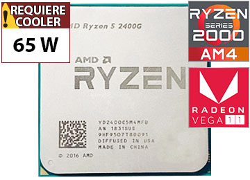 Procesador Amd Ryzen 5 2400g 3.9ghz 4 Nucleos 8 Hilo 6mb Tdp 65w Rx Vega 11 Graphics Am4 - Outlet - Usado - Oem - Trae Video Sin Caja Ni Cooler Ventilador