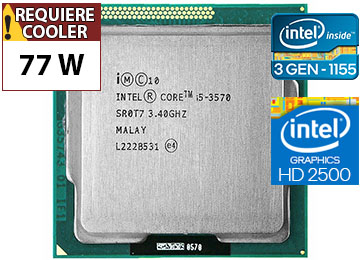 Procesador Intel Ivy Bridge I5-3570 3.4ghz 4 Nucleos 4 Hilos 1155 - Outlet - Usado - Oem - Sin Caja Ni Cooler Ventilador