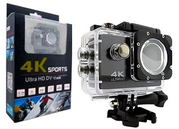 Camara Action 4K 30FPS Sumergible 30M 140 Grados WIFI Expandible Hasta 32GB 900MAH Con Control Remoto Inalambrico 2 Pulgadas