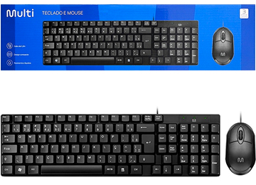 ddr-tp-19591 Kit Teclado + Mouse Multilaser Tc309 Usb Mouse 1200dpi Cable 1.2mts Teclado 105 Teclas Cable 1.2mts Espanol Negro