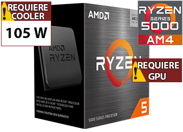 Procesador Amd Ryzen 5 5500x3d 3ghz Hasta 4ghz 6 Nucleos 12 Hilos 96mb De Cache L3 105w - No Trae Cooler - No Trae Video Integrado - Am4