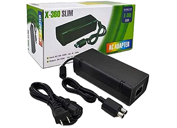 Transformador Xbox 360 Slim 12v 10.83a 5v 1a 135w Incluye Cable De Alimentacion Patas Cruzadas