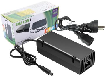 Transformador Xbox 360 E 360e 12v 9.6a 5v 1a 115w Incluye Cable De Tension Con Patas Cruzadas