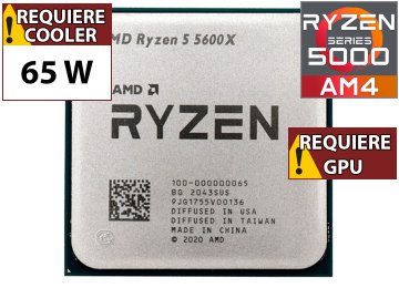 Procesador Amd Ryzen 5 5600x 3.7ghz 6 Nucleos 12 Hilos 32mb Cache Tdp 65w Am4 - Outlet - Usado - Oem - No Trae Video Sin Caja Ni Cooler Ventilador