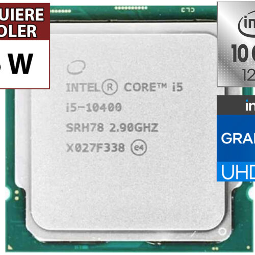 Procesador Intel Comet Lake I5-10400 Socket 1200 Solo Windows 10 64 Bits Decima Generacion Trae Cooler Trae Video Integrado - Outlet - Usado - OEM - Sin Caja Ni Cooler Ventilador