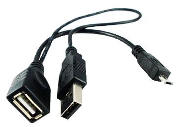 Adaptador Micro USB A USB H + Power OTG