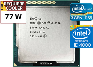 Procesador Intel Ivy Bridge I7-3770 3.9ghz 4 Nucleos 8 Hilos 8mb Cache Intel Hd4000 77w 1155 - Outlet - Usado - Oem - Sin Caja Ni Cooler Ventilador
