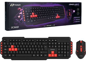ddr-tp-7470 Kit Teclado + Mouse Noganet Nkb-350 Cable Usb 1.5mts Hasta 1500dpi 10 Teclas Multimedia Gamer