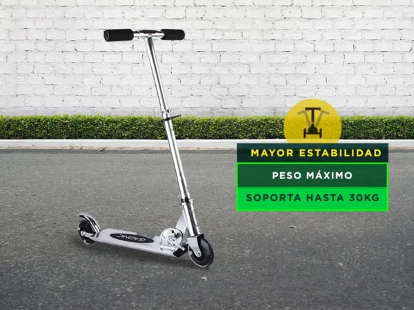 Monopatín Plegable Gadnic Metal 30kg Niños Freno Presion Color Gris