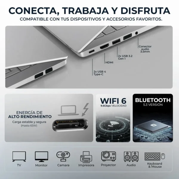 Laptop Acer Aspire 14 AI con Intel Core Ultra 5, 16GB RAM y 1TB SSD Táctil