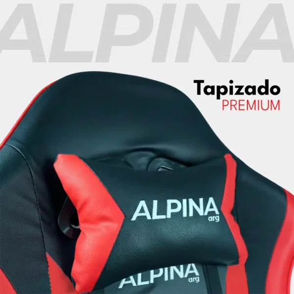 D_NQ_NP_2X_631806-MLA99700570176_122025-F.webp Silla Gamer Alpina Ergonomica Giratoria Reclinable Pre Ft055 Color Negro/Rojo Material del tapizado Cuero sintético