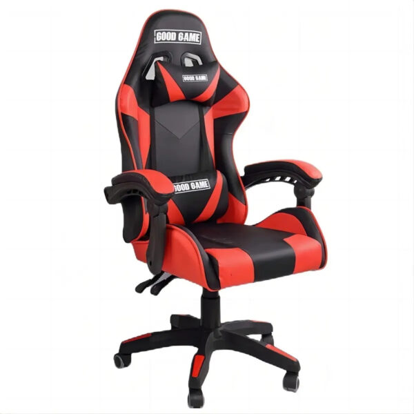 Silla Gamer Alpina Ergonomica Giratoria Reclinable Pre Ft055 Color Negro/Rojo Material del tapizado Cuero sintético