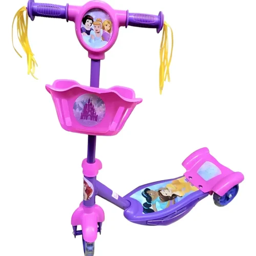 Monopatin Canasto Disney Princesas Sebigus Nena Rosa Con Luz Y Sonido 12013