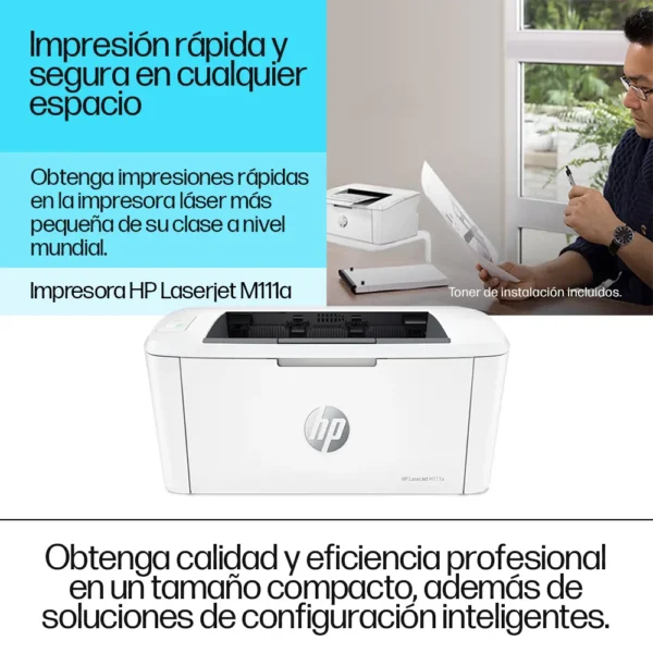 Impresora Laser HP LaserJet M111a Negro Monocromatica USB (7MD67A)