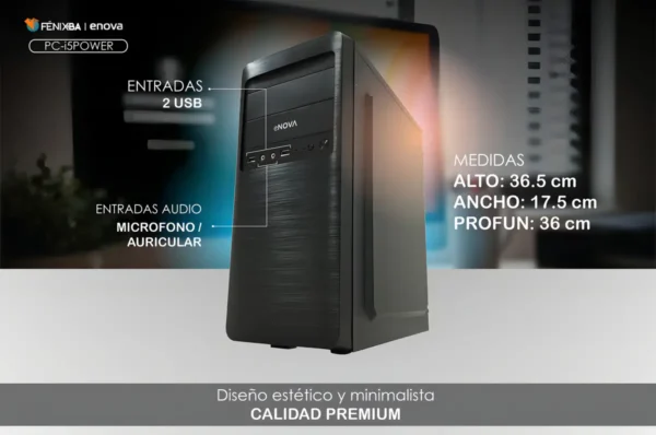 PC Escritorio Grupo Tecno Intel Core i5 8GB RAM SSD 240GB Oficina Hogar