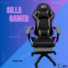 D_NQ_NP_2X_706223-MLA83176729394_042025-F.webp Silla Gamer Gris Mtl Ergonomica Masajeadora Con Luz Led Material del tapizado Cuero sintético