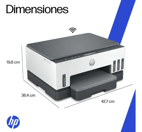 Impresora Multifuncional HP Smart Tank 720 Sistema Continuo a Color Wi-Fi Duplex (Doble Cara Automático)