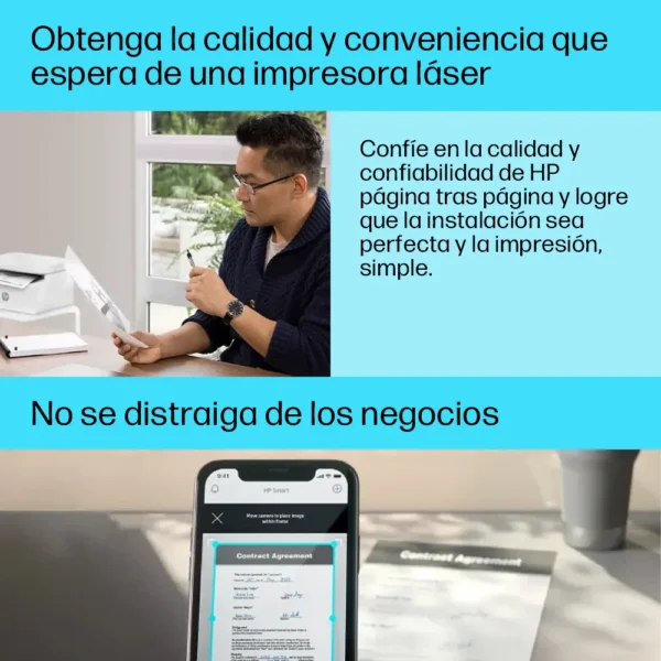 Impresora multifunción monocromática HP LaserJet M141w con wifi