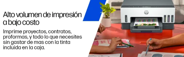 Impresora Multifuncional HP Smart Tank 720 Sistema Continuo a Color Wi-Fi Duplex (Doble Cara Automático)