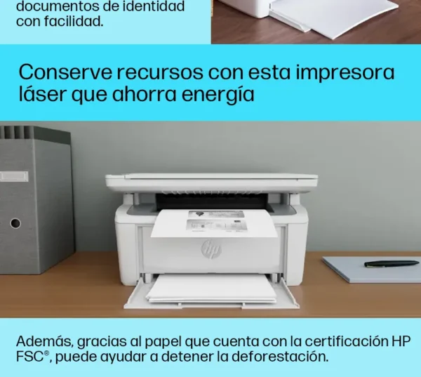 Impresora multifunción monocromática HP LaserJet M141w con wifi