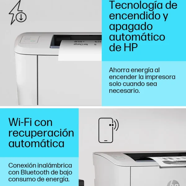 Impresora simple función monocromática HP LaserJet M111w con wifi